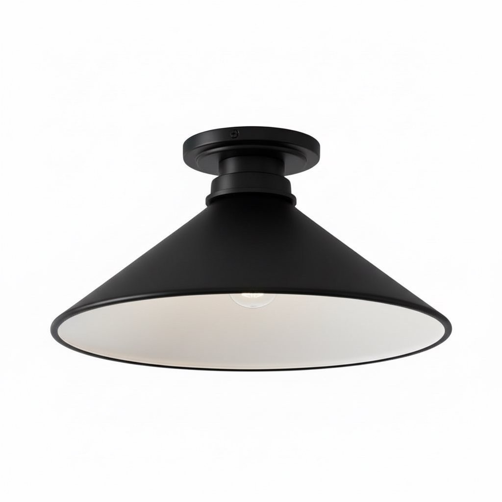 Aurenza Simple Flush Mount – Metal and Glass Ceiling Light for Any Room K1138