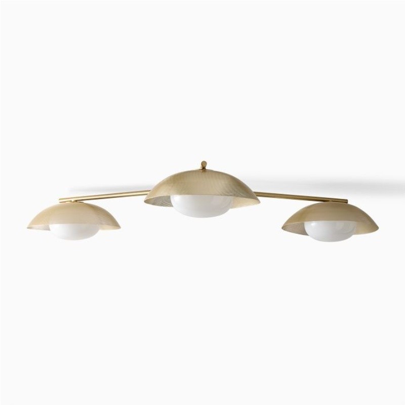 Elorina 3-Light Flush Mount Glass/Metal Ceiling Light - A Stylish Fixture for Modern Spaces K1292