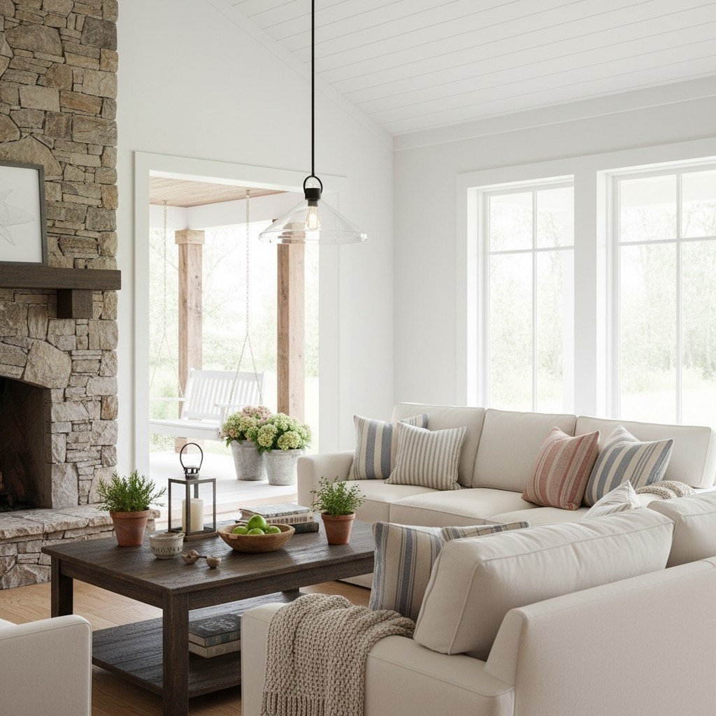 Lirra Clear Glass Industrial Pendant Light - Perfect for Kitchen Island & Dining Room K1731