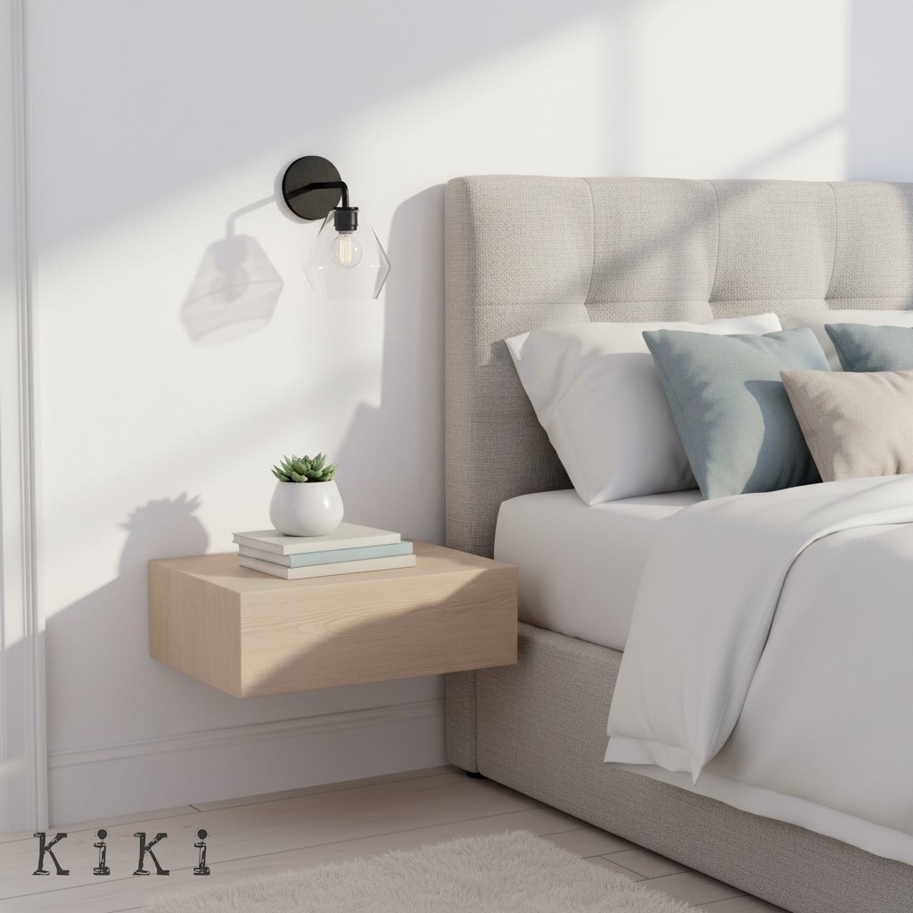 Merin Geometric Glass Wall Sconce - Minimalist Fixture for Bedroom K1402