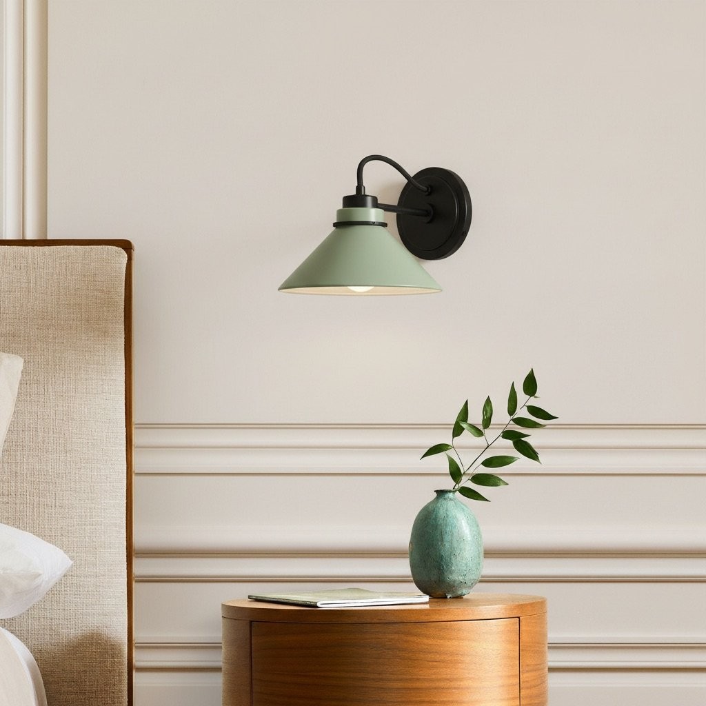 Aurenza Farmhouse Wall Sconce – Metal Or Glass Lighting for Entrance or Bedroom K1140