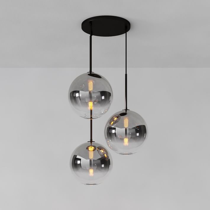 Selvion Minimalist Crystal Chandelier - Handcrafted Glass Sculptural Lighting Fixture K1220