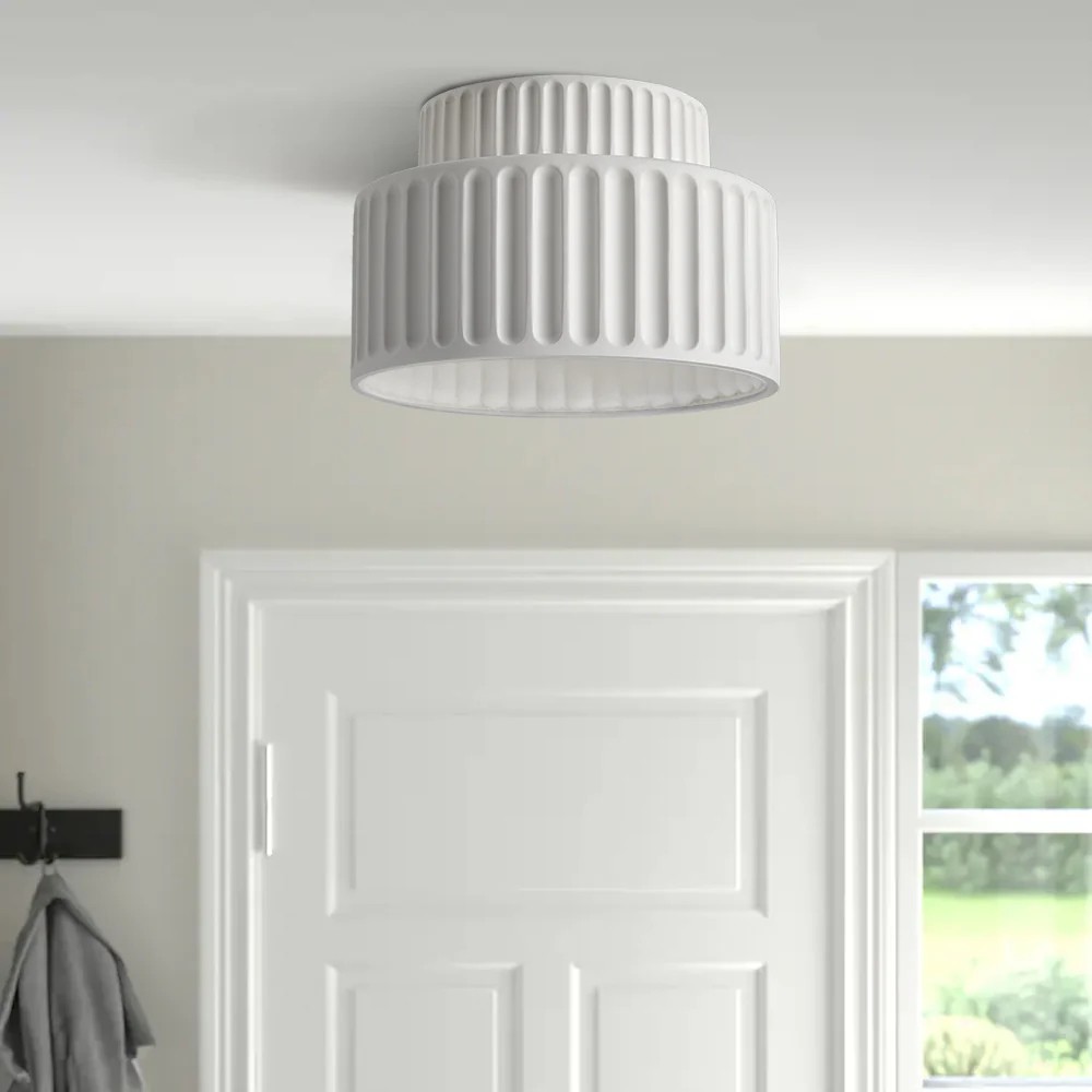 Cream Style Resin Bowl Flush Mount Ceiling Light K159