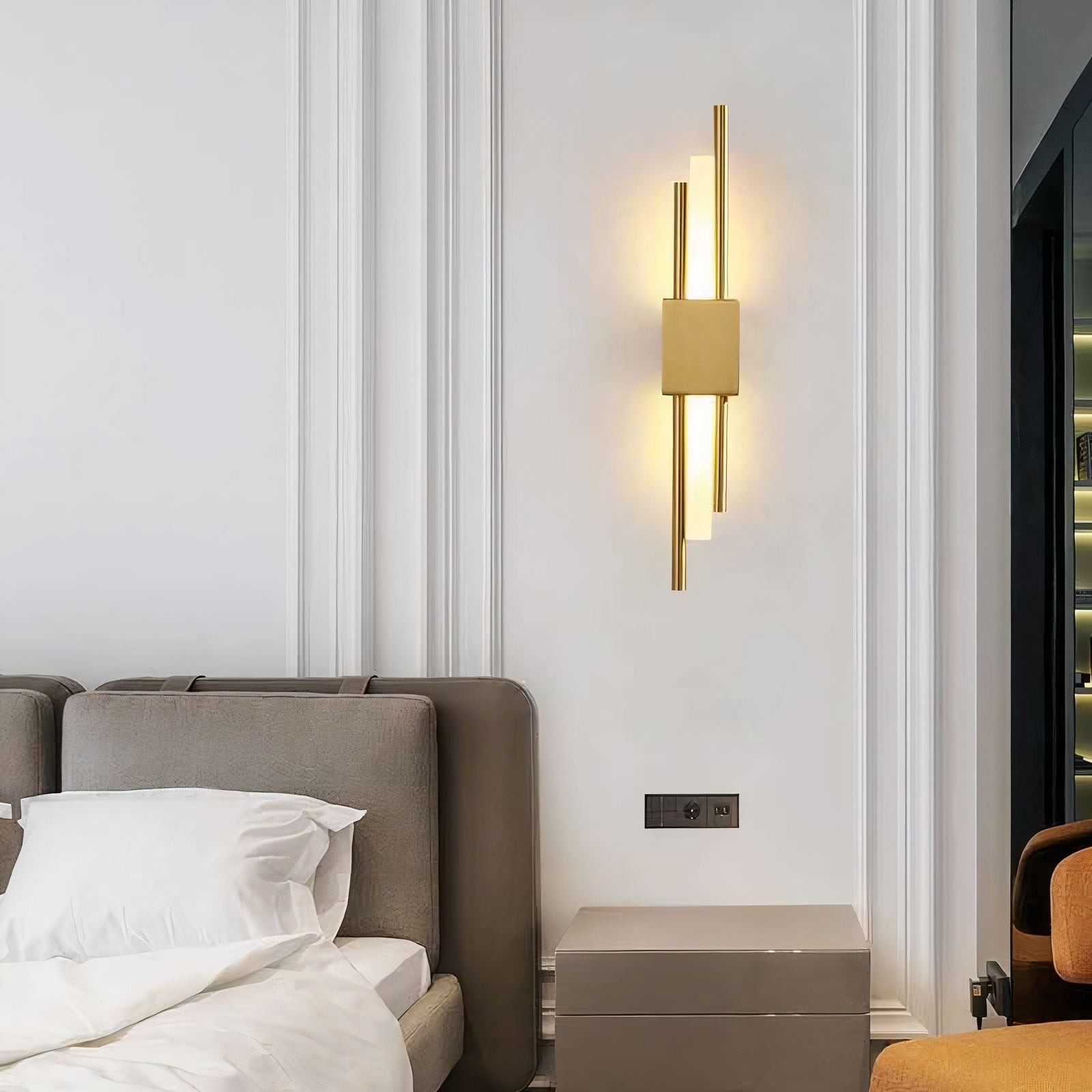 Post Modern Minimalist Light Luxury Grille Wall Lamp K409