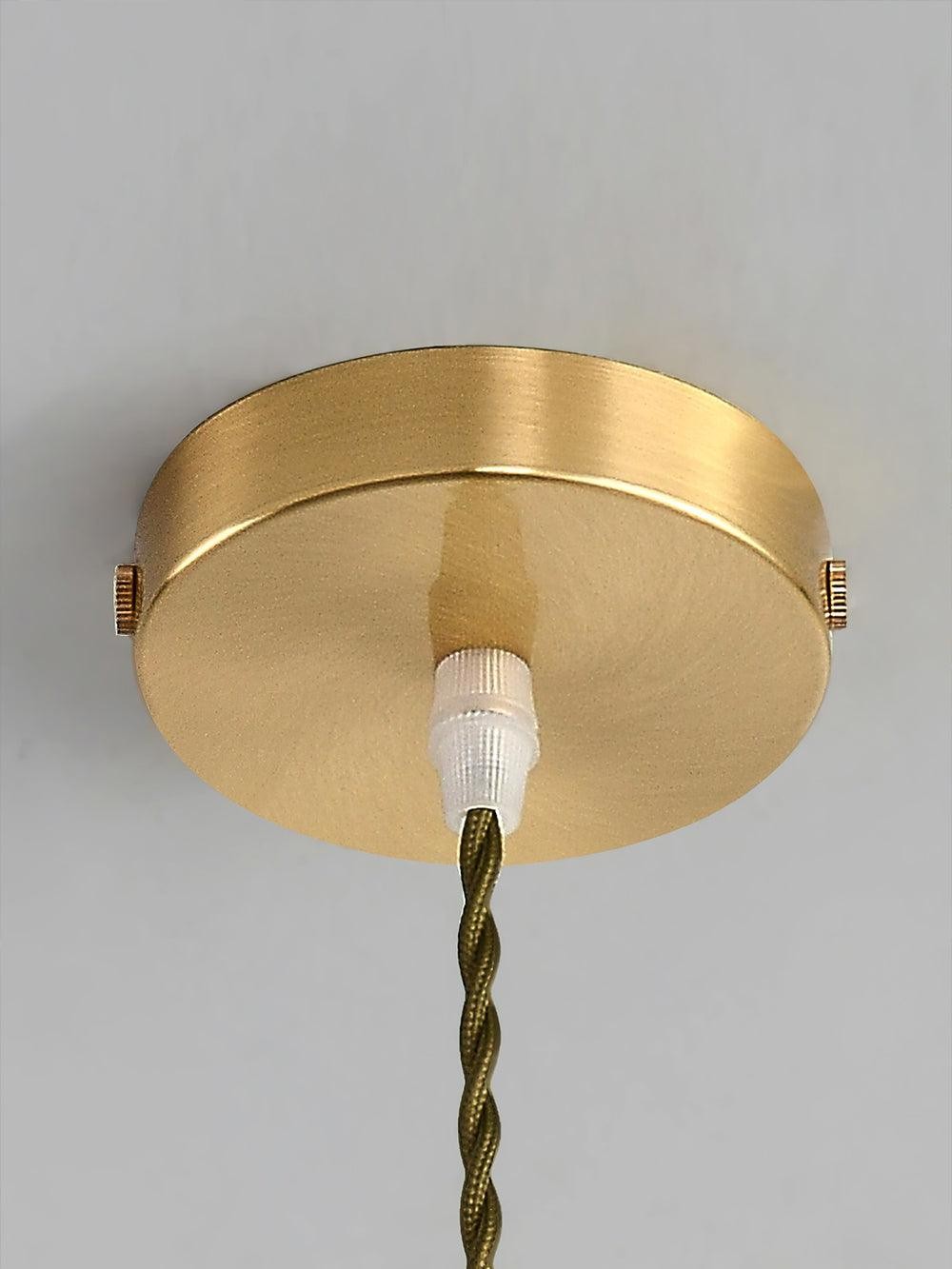 Brass Vintage Clear Glass Pendant Light K586