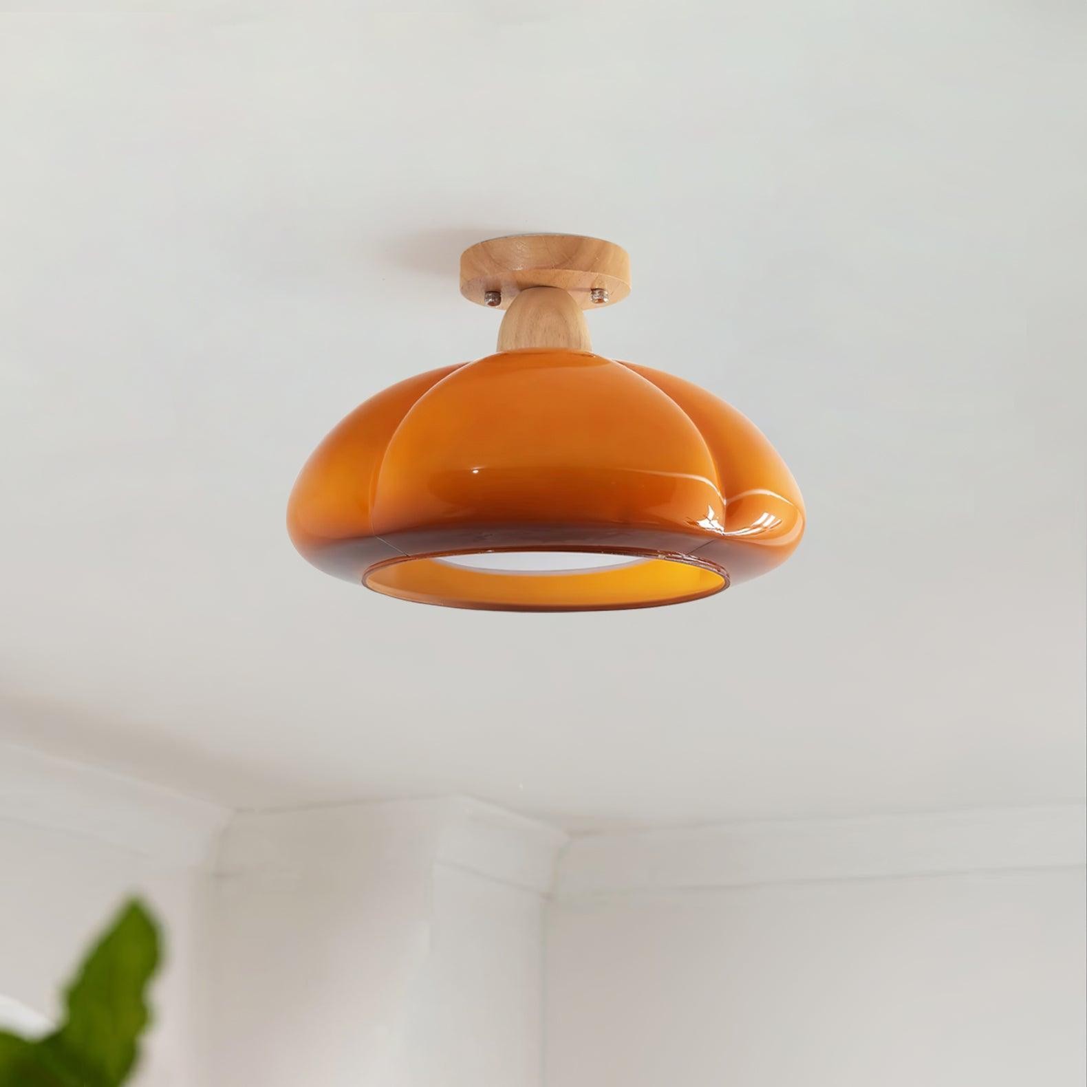 Pumpkin Glass Ceiling Light For Kitchen K320