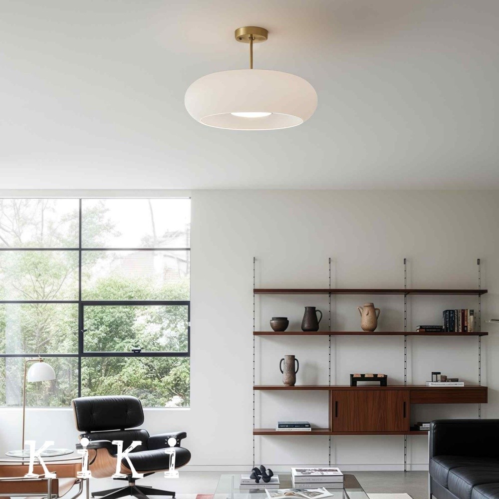 Bauhaus Style Vintage Glass Ceiling Light K72