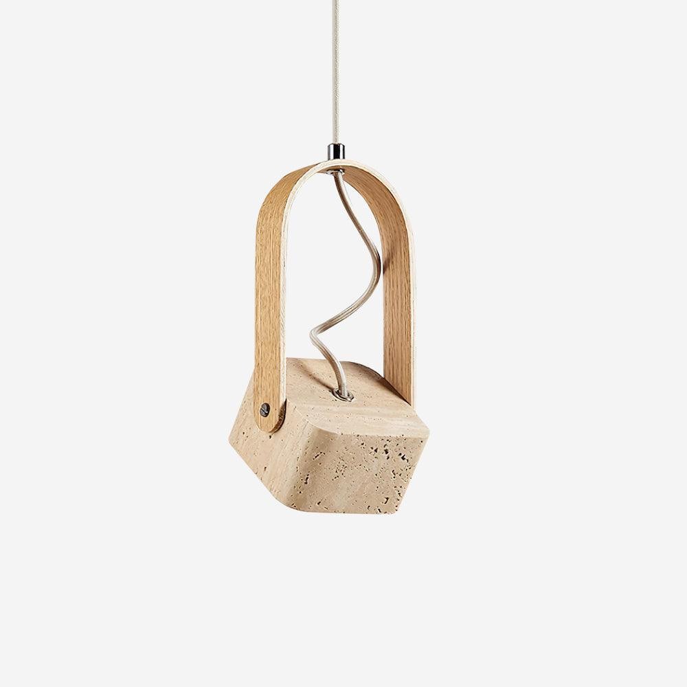Geometric Yellow Travertine Pendant Lamp K449