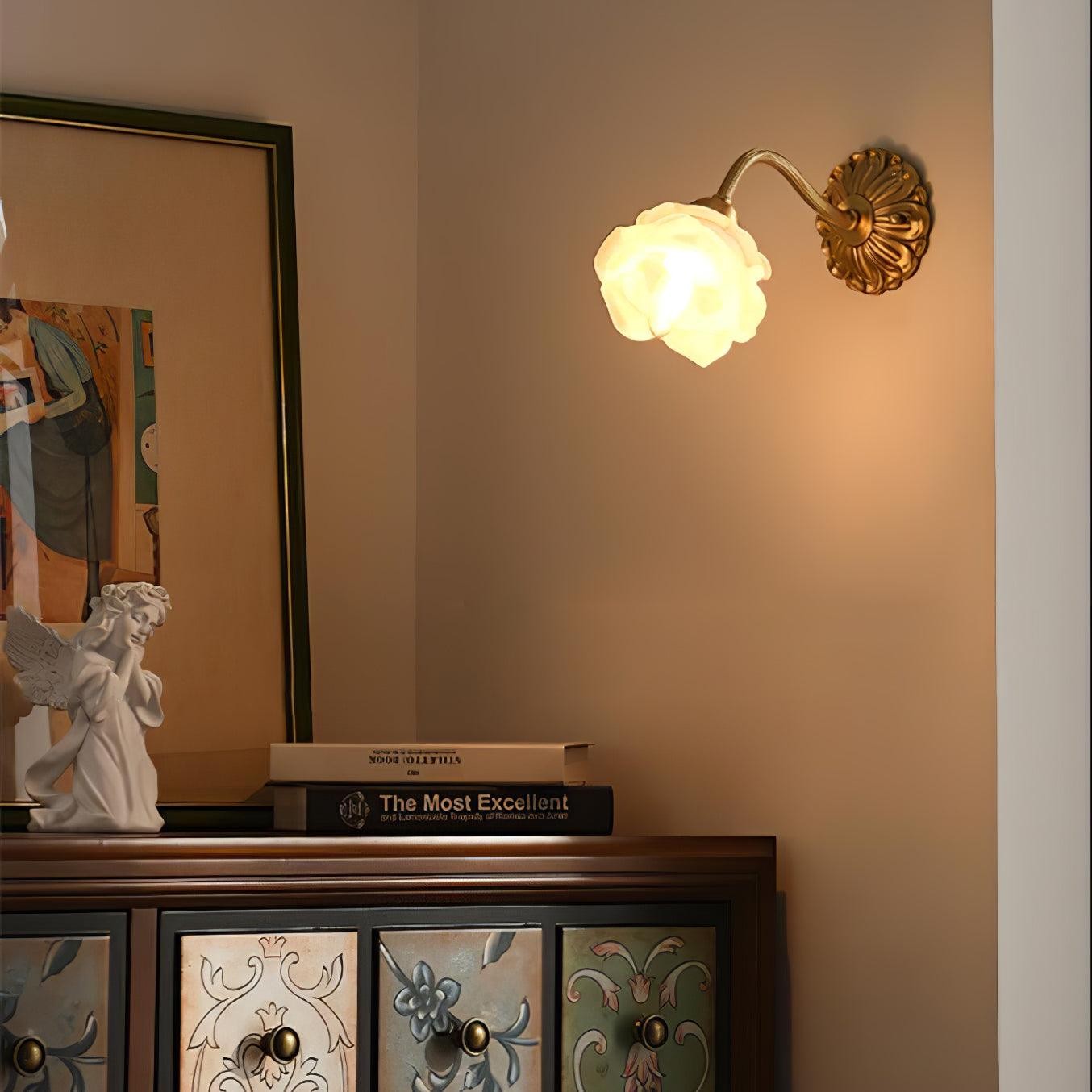 Brass Rose Wall Light K277