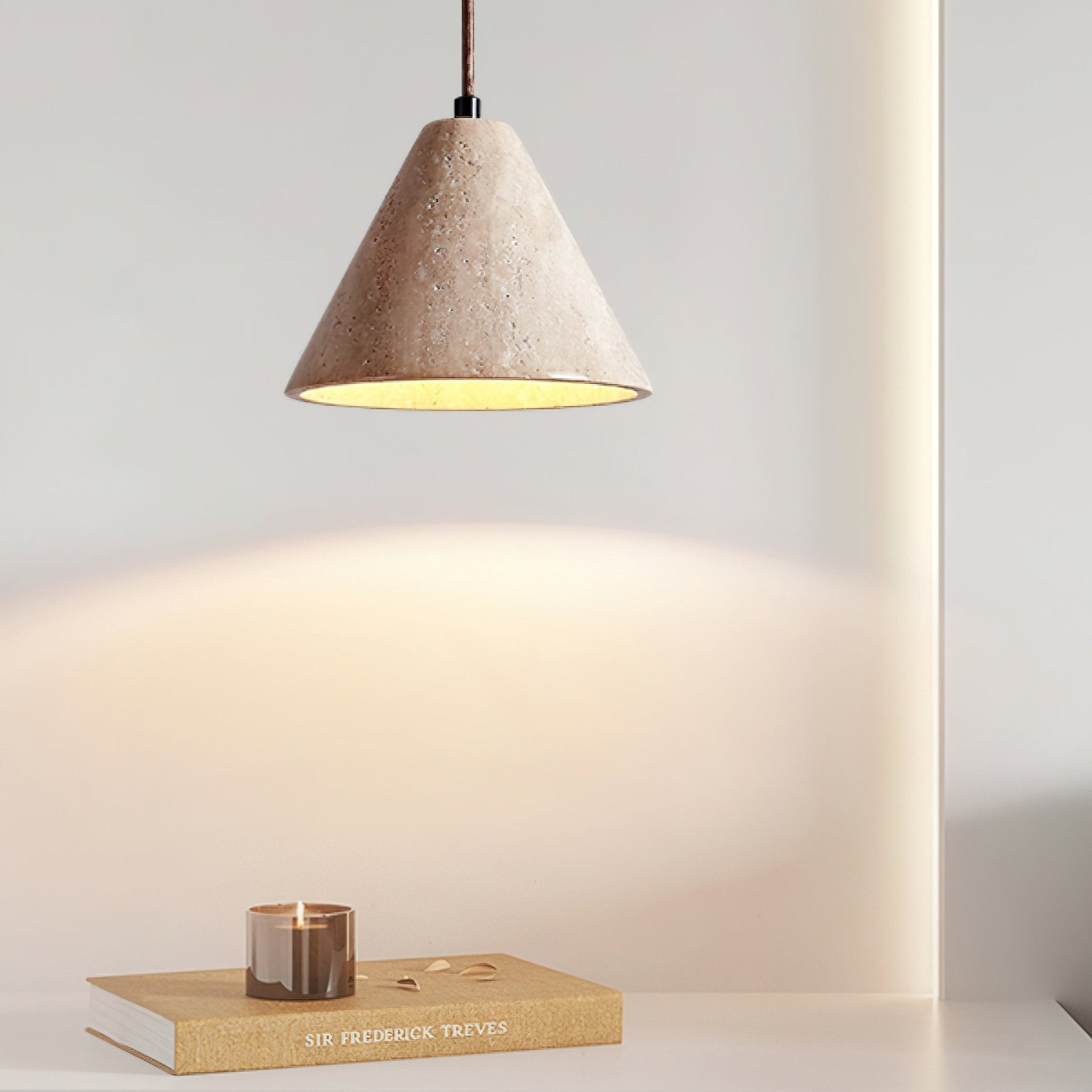 Wabi-Sabi Style Creative Travertine Pendant Light K690