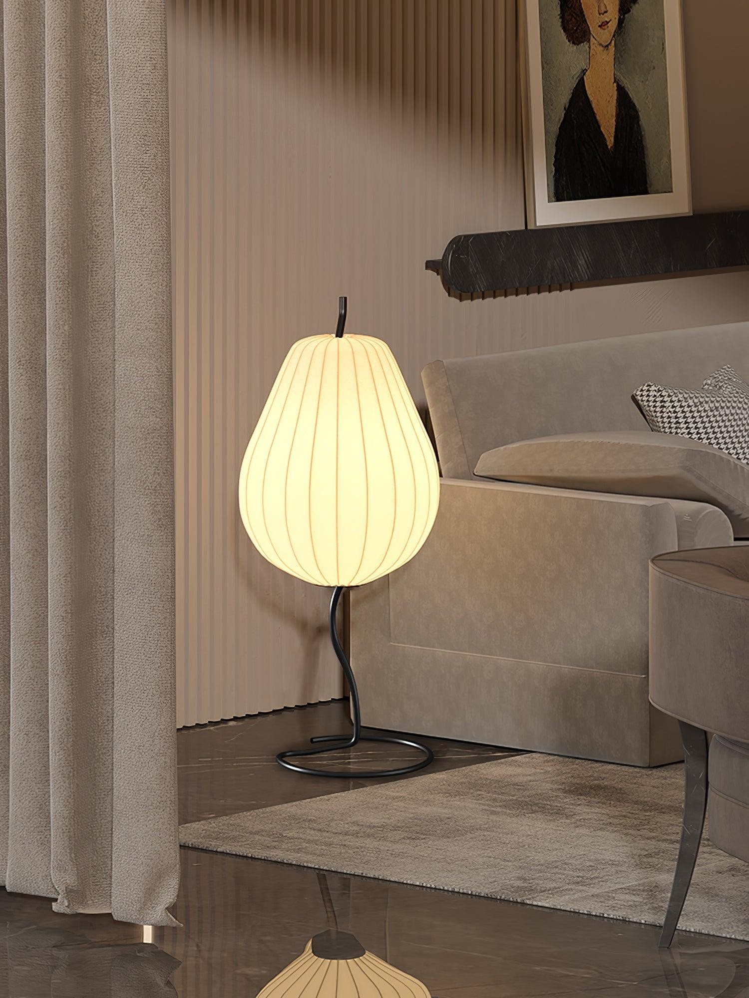 Pear-shaped Shite Floor Lamp Suitable For Living Room K581