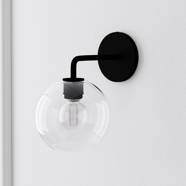 Selvion Artistic Globe Sconce Light - Handcrafted Glass Sculptural Wall Fixture K1158
