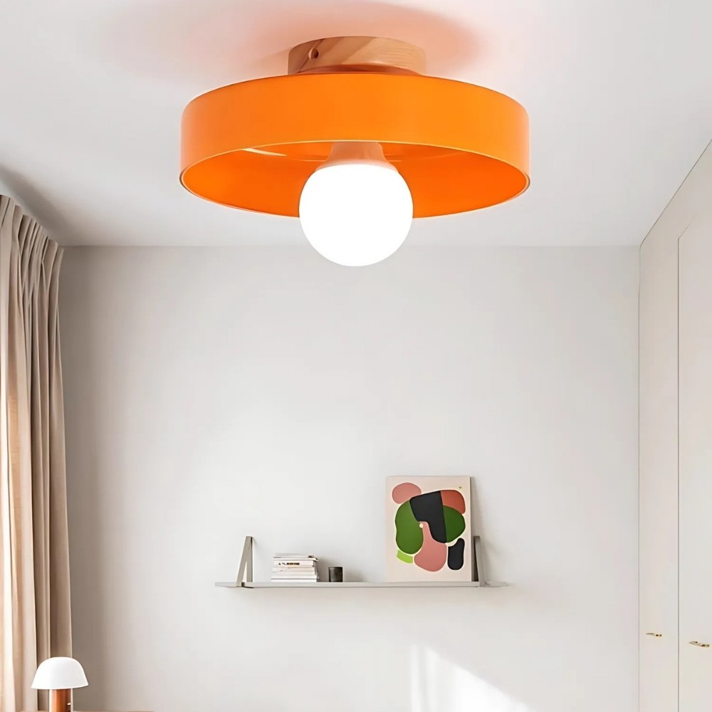 Modern Orange Glass Disc Orb Ceiling Light K931