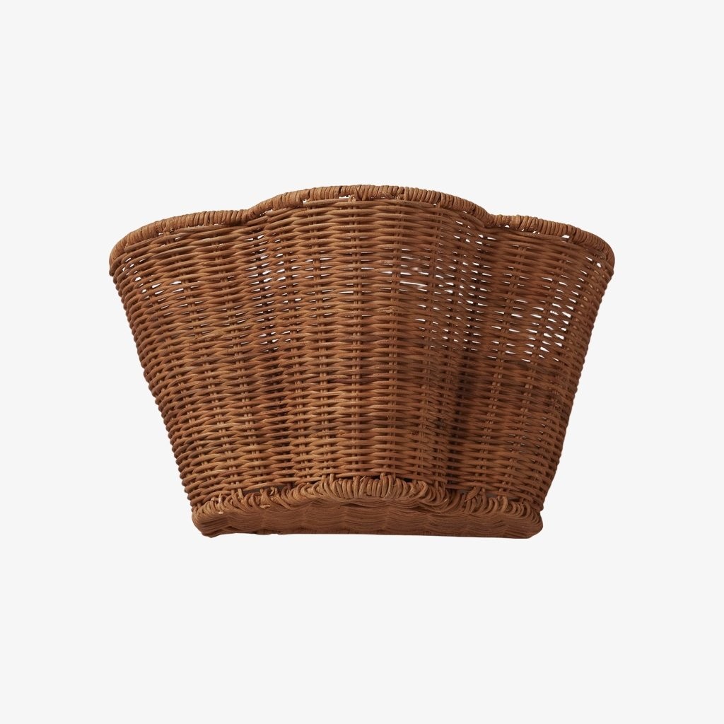 Wickara Woven Wall Sconce - Scalloped Basket Shade Wall Light for Bedroom K1620