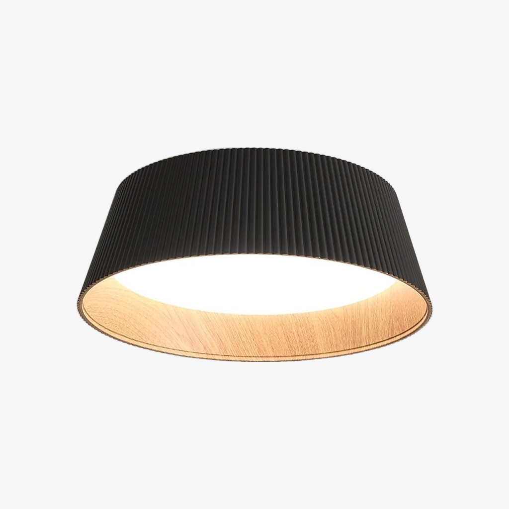 Ribravo Modern Ribbed Textured Shade Ceiling Lamp - Modern Minimalist Lamp for Living Room K2327
