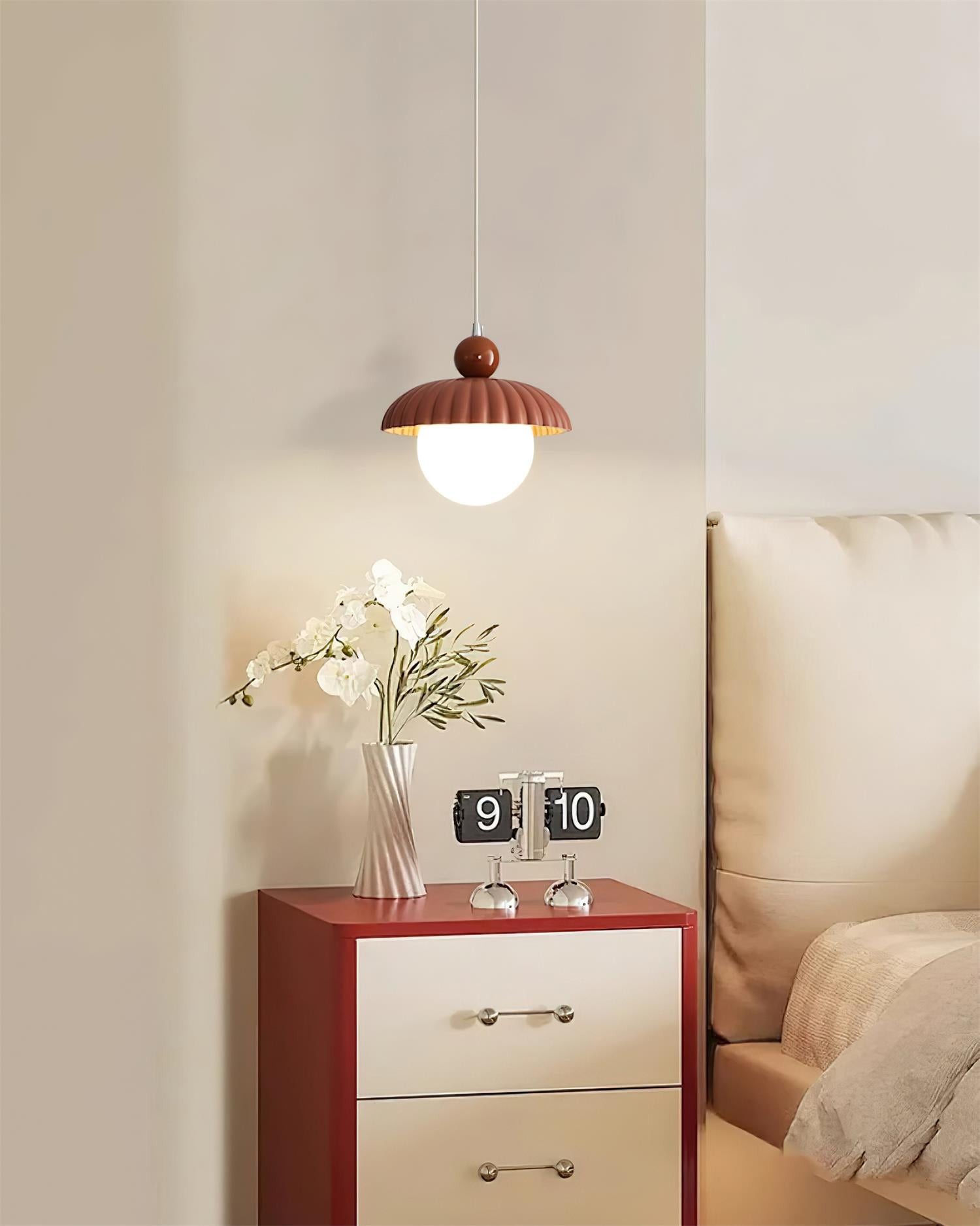 Creative Spherical Straw Hat Vertical Line Pendant Lamp K229