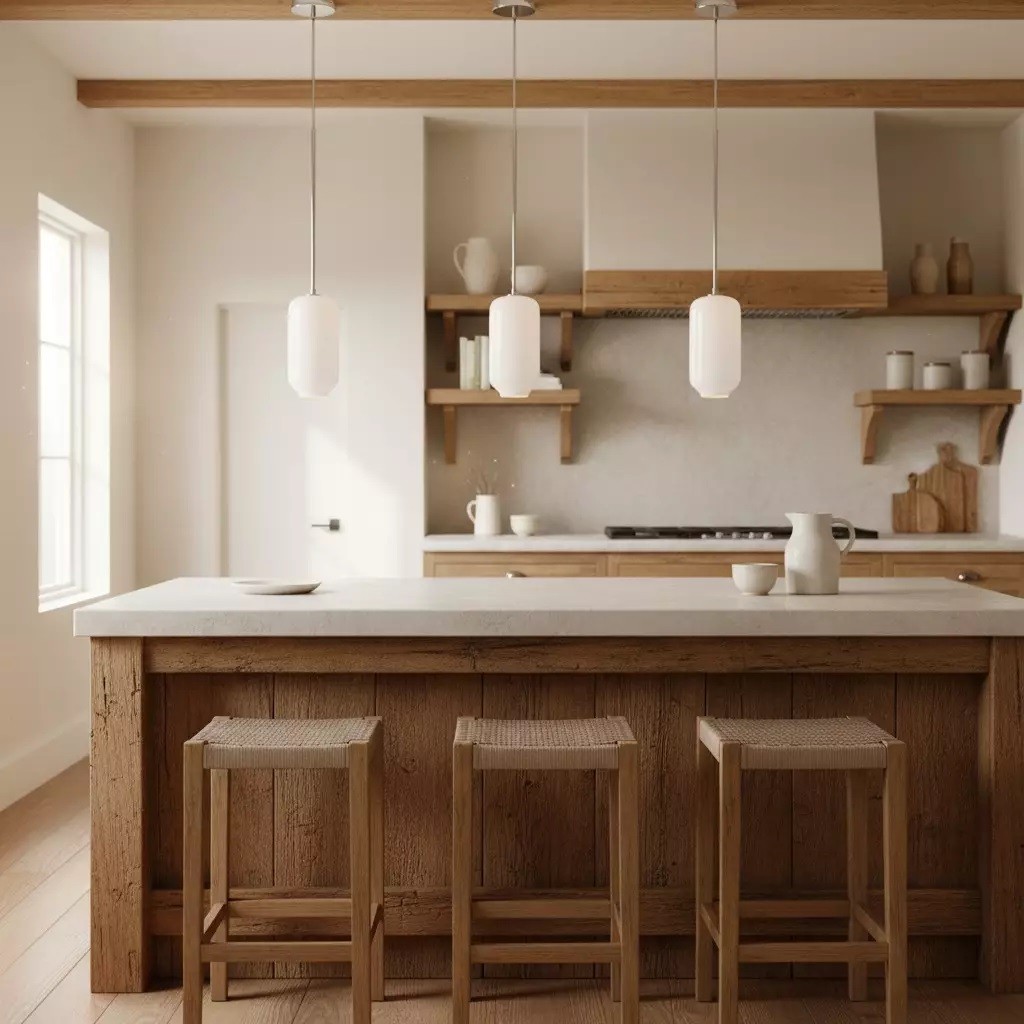 Lumivelle Pebble Pendant Light - Adjustable Glass Shade - Modern Lighting K1403