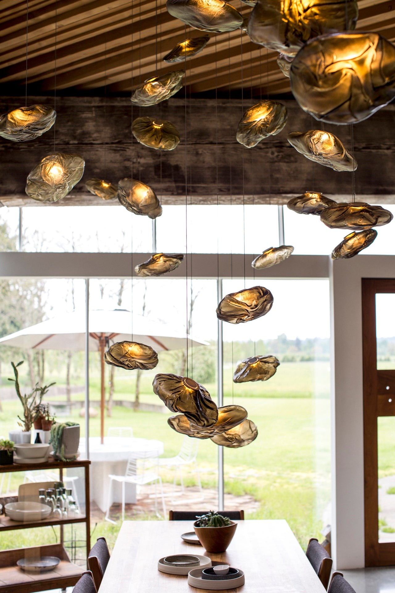 Multi-Head Irregular Glass Bubble Chandelier K216