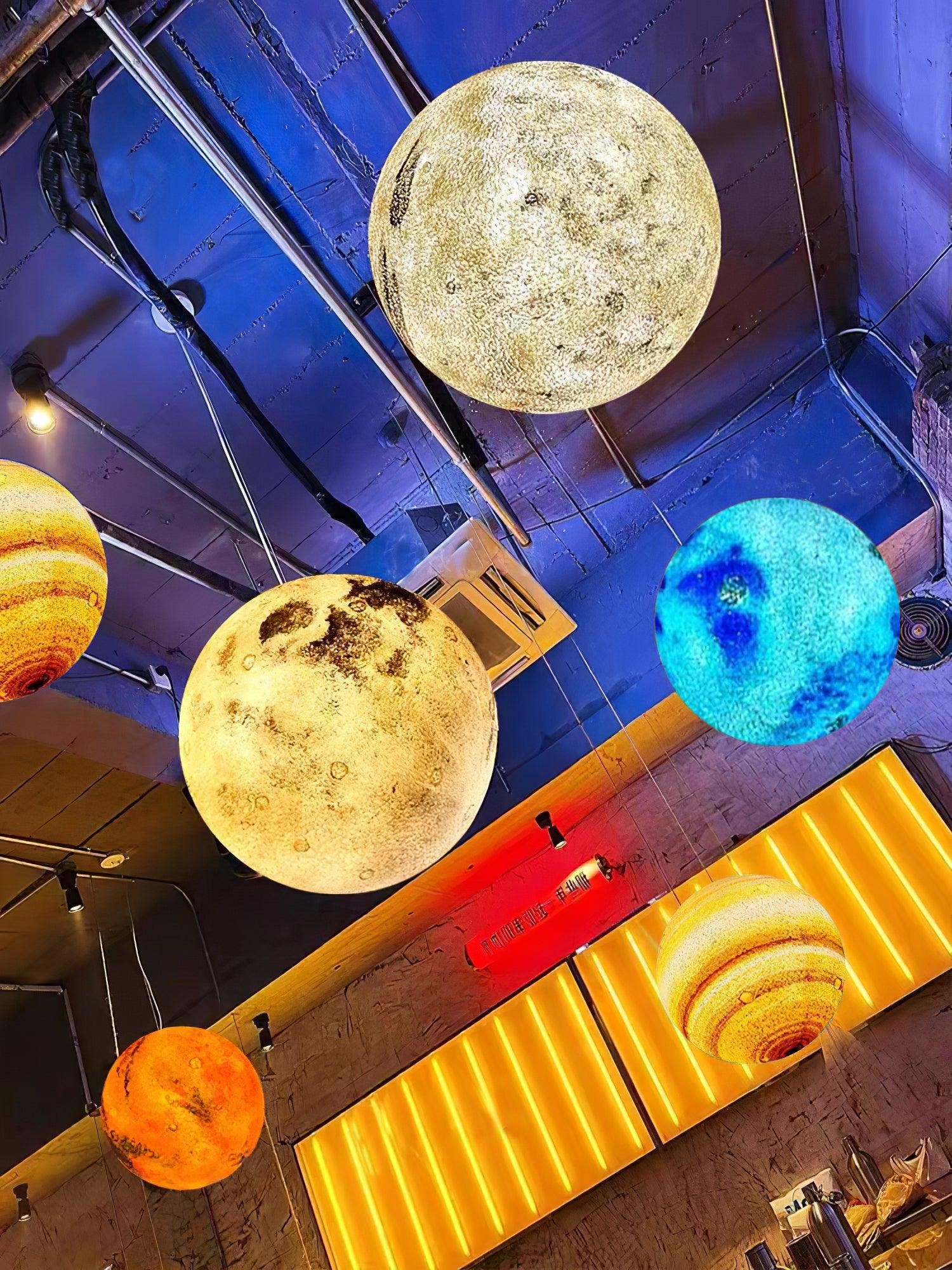 Planetary White Moon Chandelier Suitable For Living Room K215