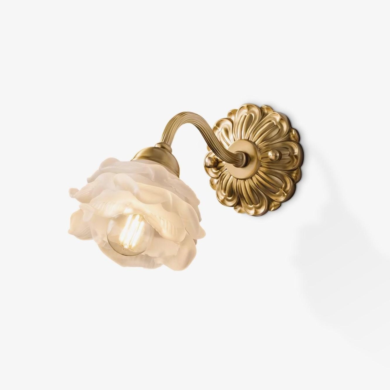 Brass Rose Wall Light K277