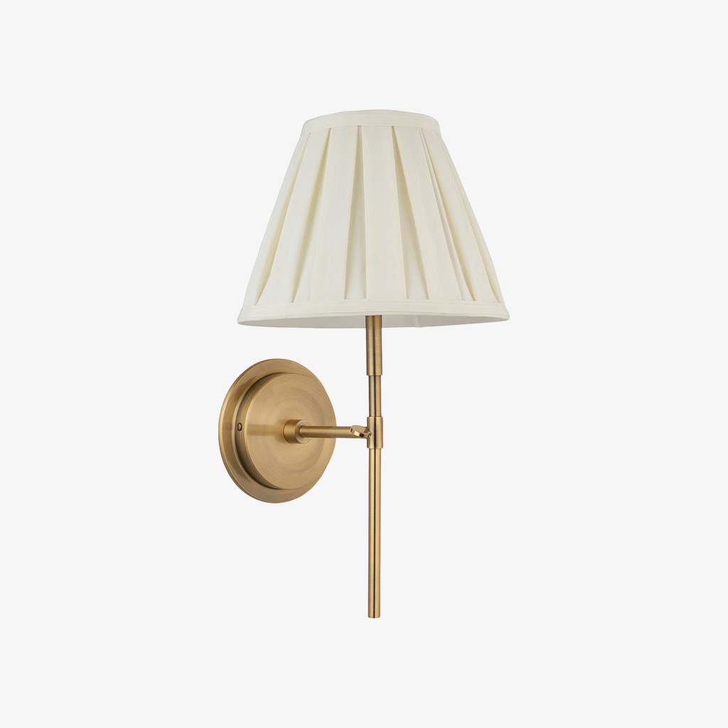 Cremaris Metal Wall Light with Fabric Shade - Timeless Sconce for Interior Lighting K1989
