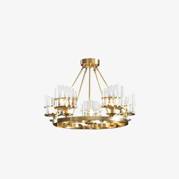 Brass/ Pure Crystal Chandelier
