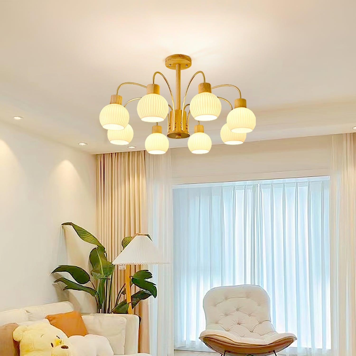 Wabi-sabi Wooden Chandelier K354