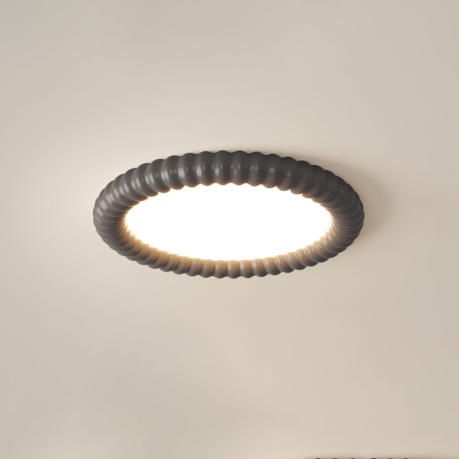 Cream Style Ripple Ring Ceiling Lamp K633
