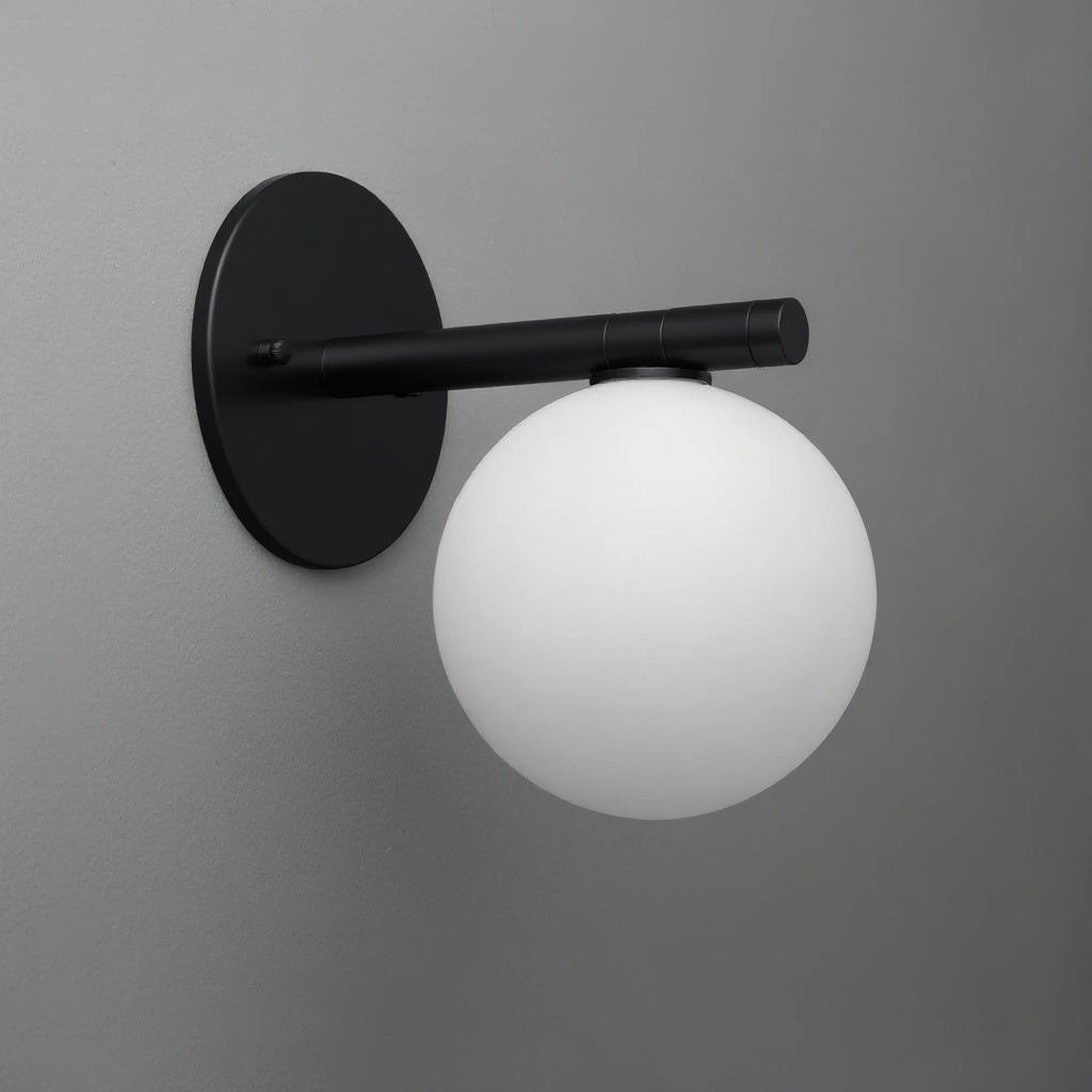 Glorica Glass Wall Sconce - Frosted Globe Light K1142