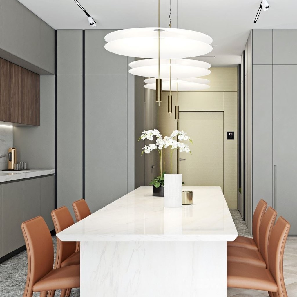 Multi-Layers Flamingo Pendant Light - Modern Light for Dining Room and Living Area