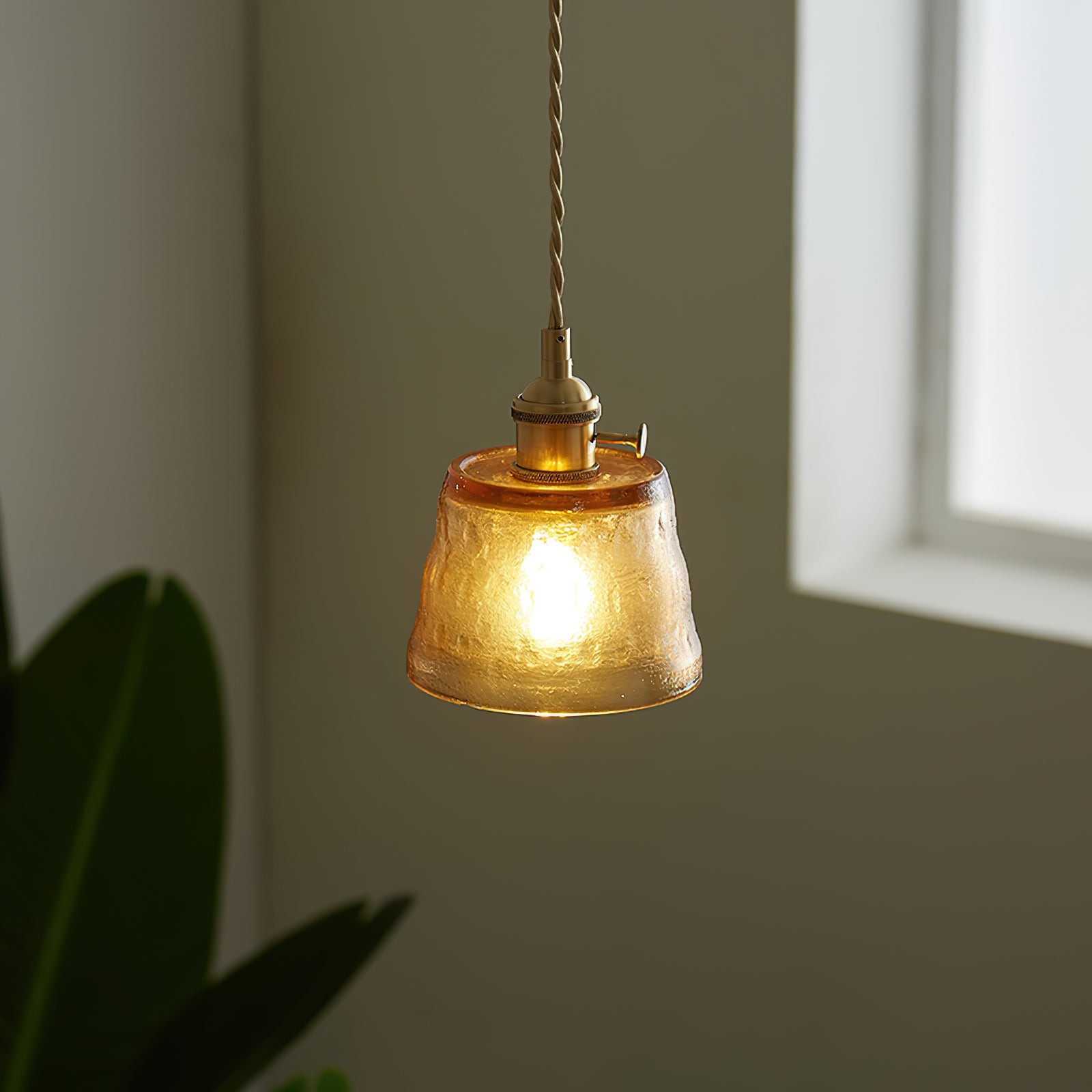 Retro Small Cup Glass Pendant Lamp K305