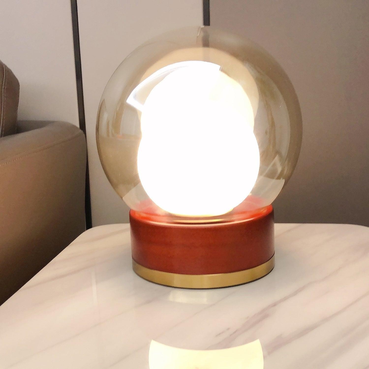 Simple Creative Wood Orb Table Lamp K628