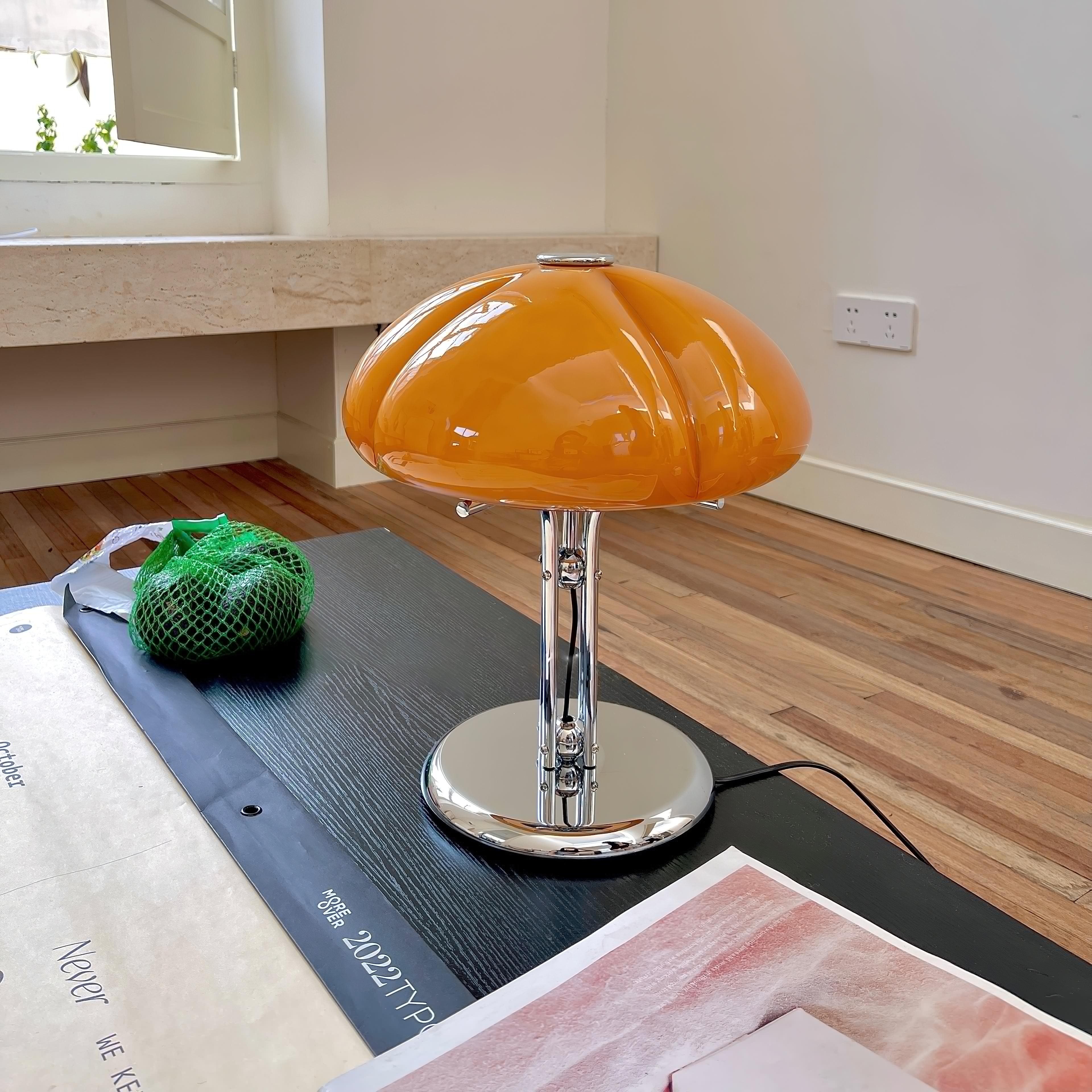 High-Grade Bedroom Bedside Mushroom Glass Table Lamp K302