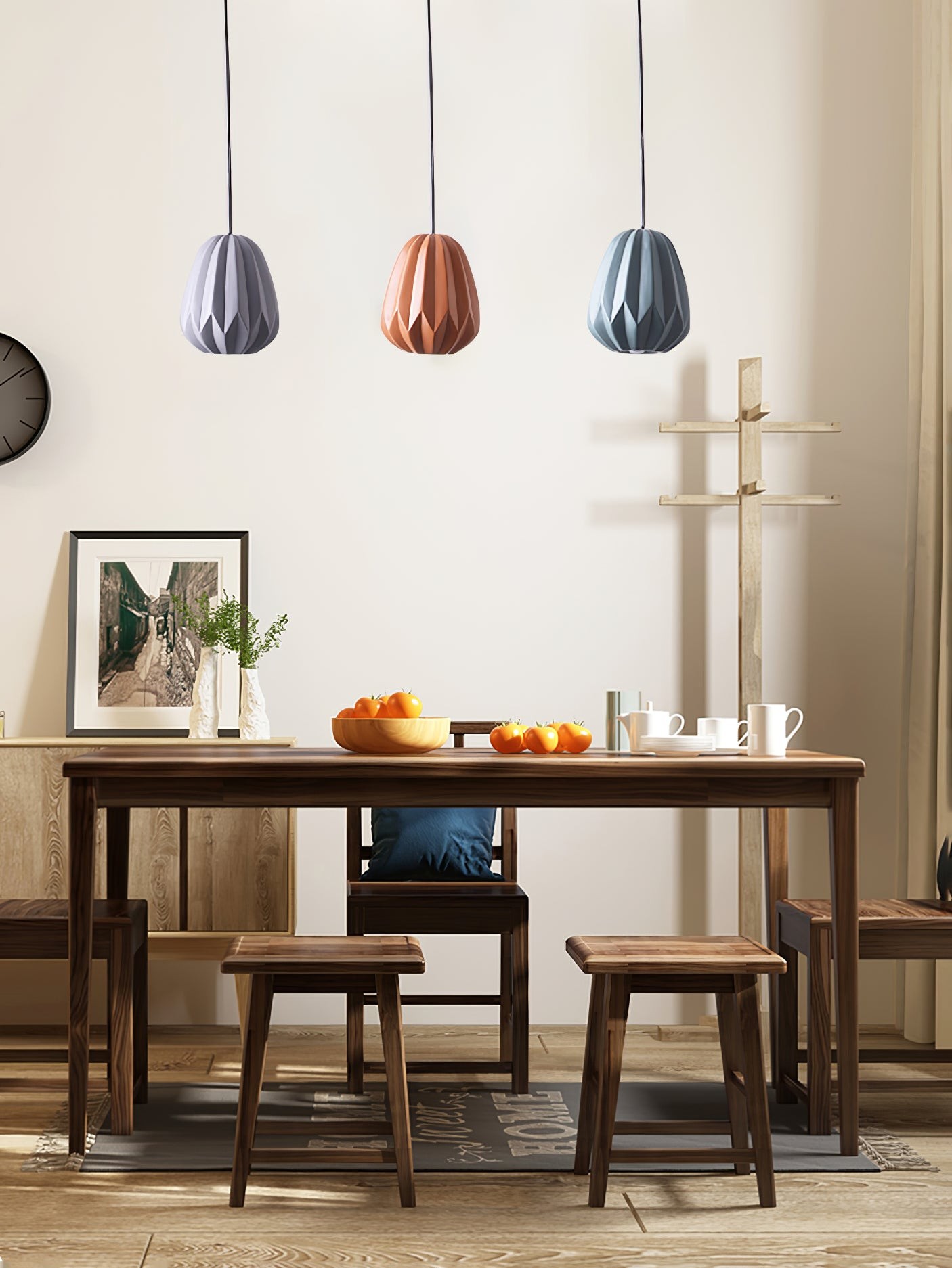 Papaya Resin Pendant Lamp K1064