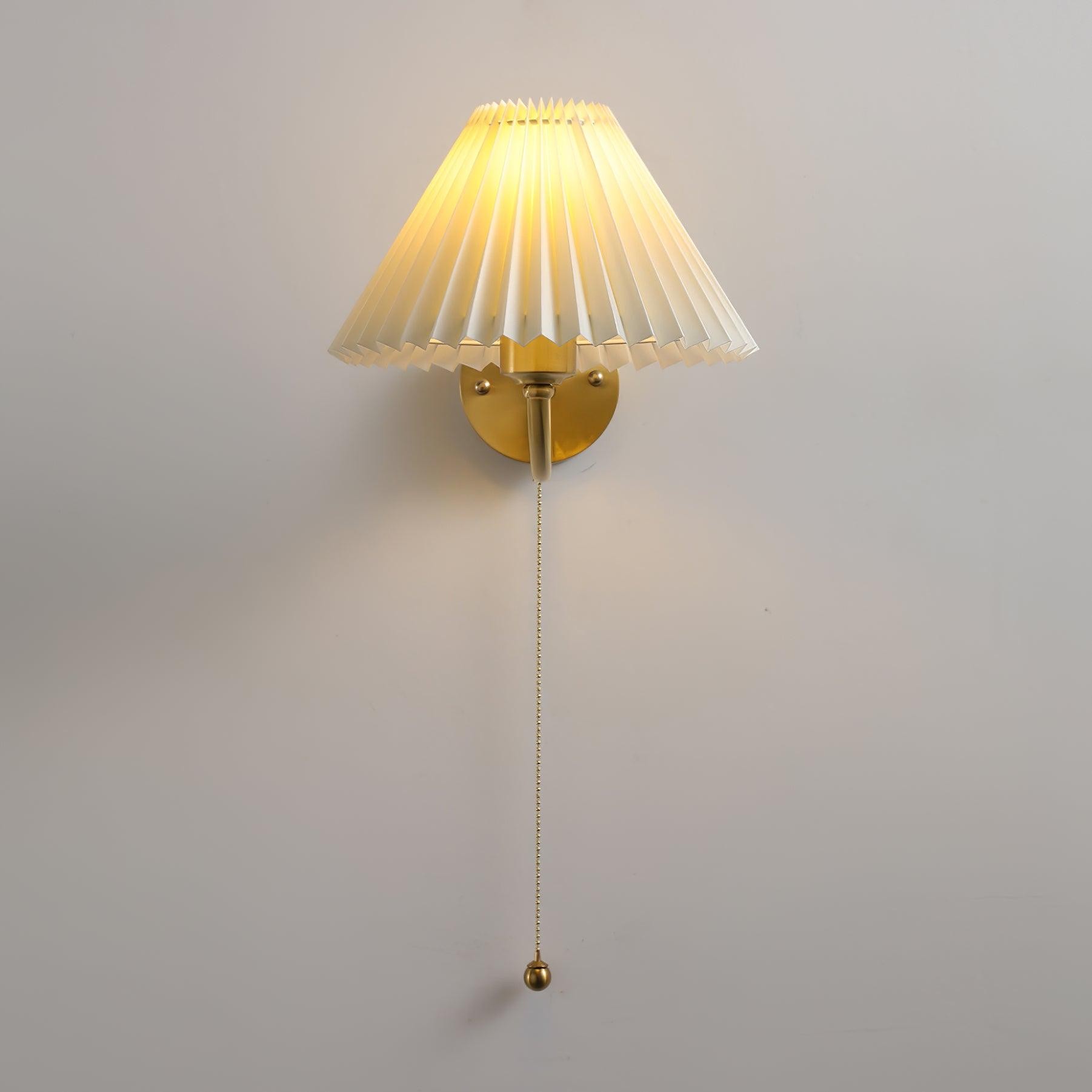 Modern Minimalist Luxury Fabric Brass Wall Lamp For Living Room K601