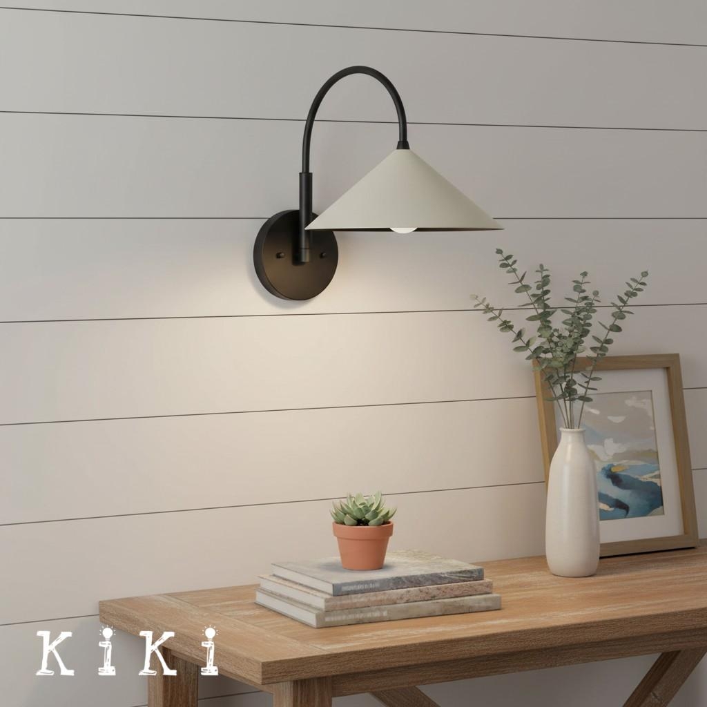 Curva Curved Metal Wall Sconce - Elegant Vintage Wall Lamp for Bedroom K1532
