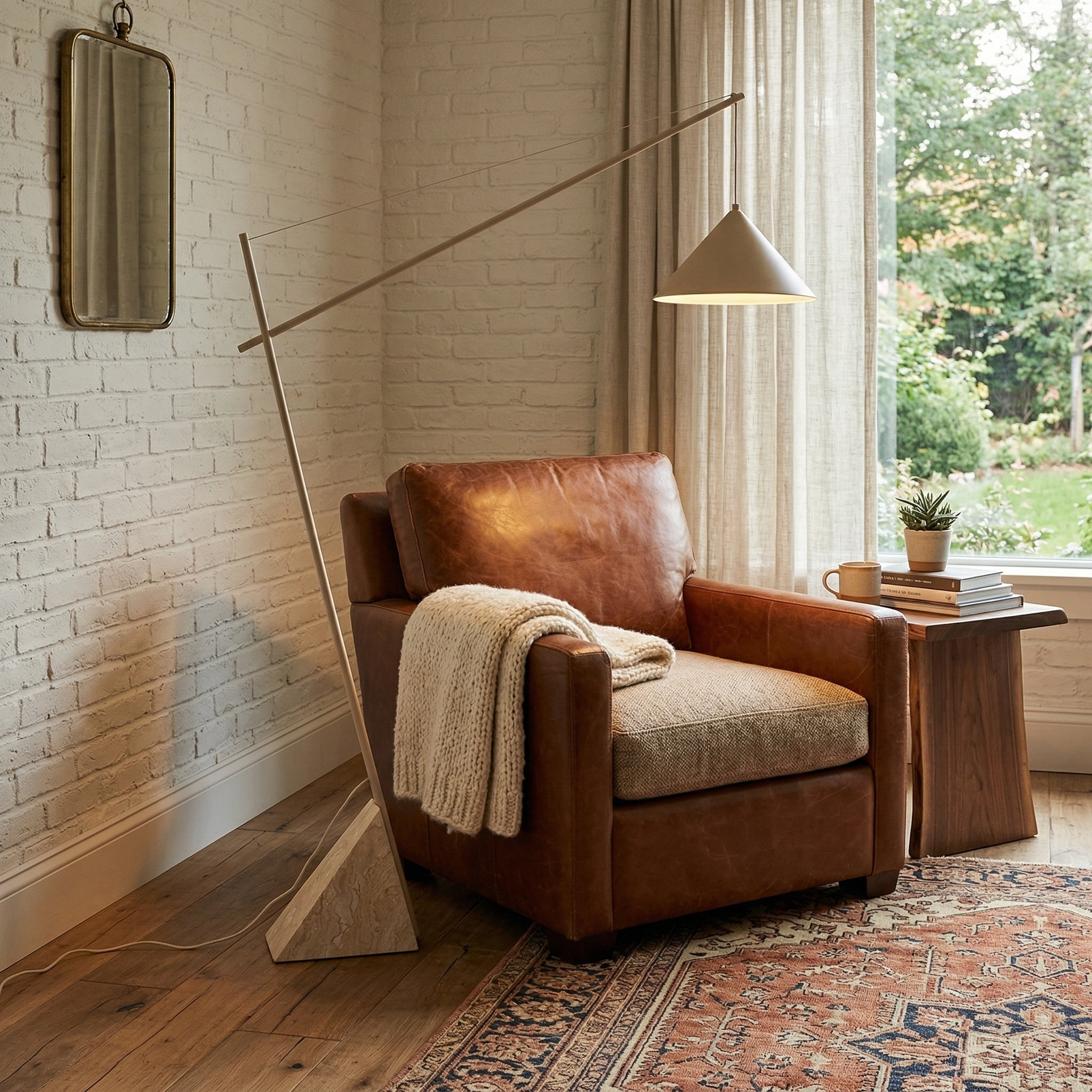 Grande Travertine Floor Lamp D706