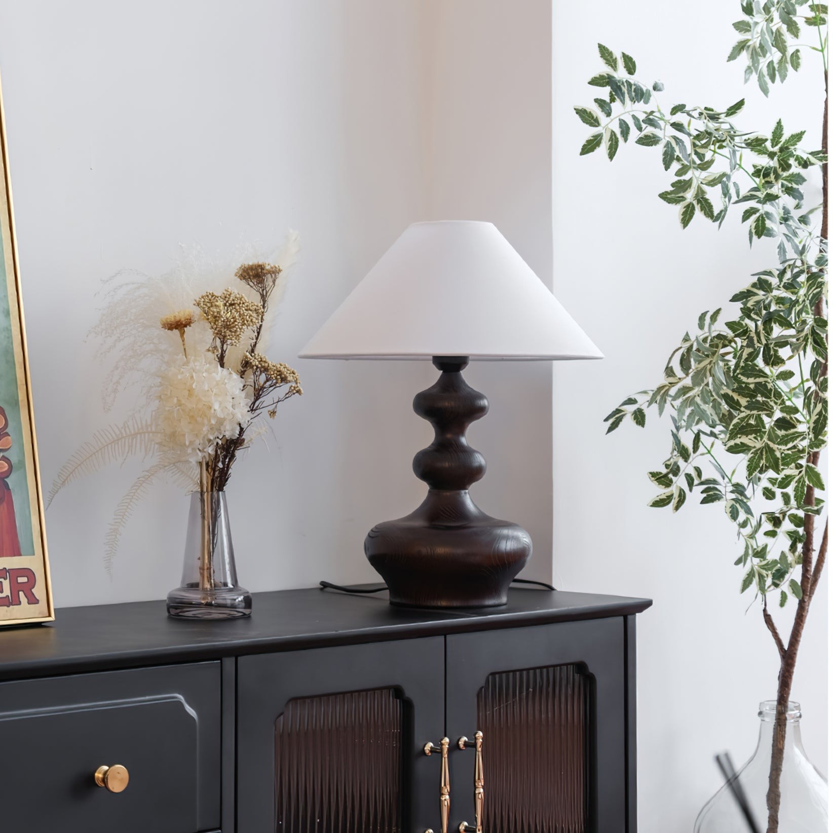 Nordic Retro Solid Wood Table Lamp K340