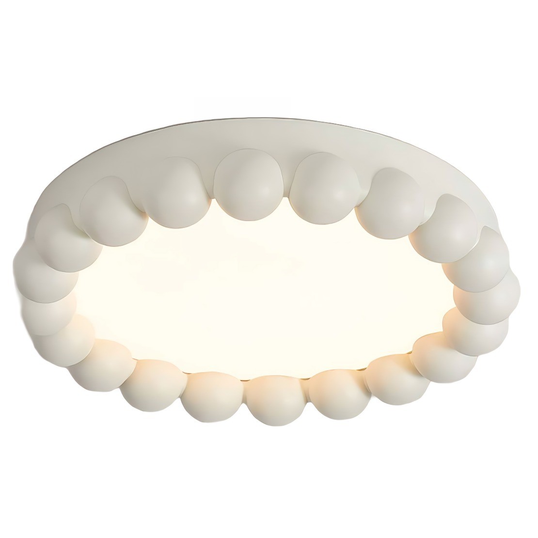 Minori Cream Art Deco LED Ceiling Lamp - Minimalist Round Design For Various Spaces K172