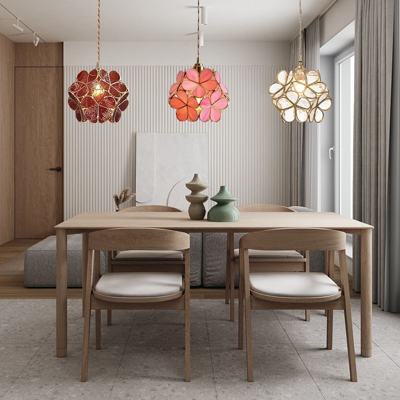 Flower Petal Glass Pendant Light