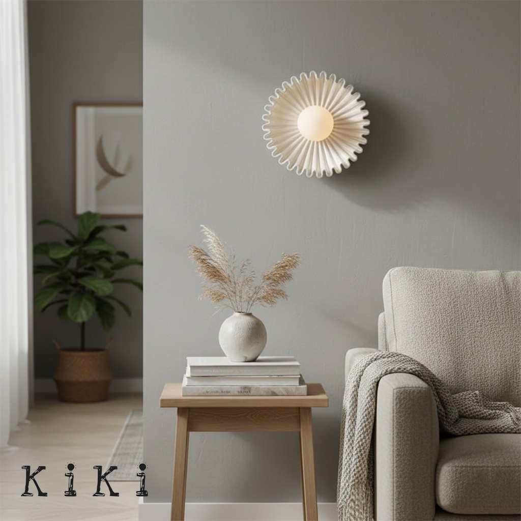 Flower Shaped Ceramic Wall Lamp - Soft Lighting for Bedroom and Hallway K259