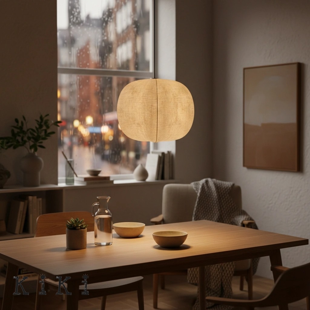 Diora Modern Silk Finish Pendant Lamp - Wabi Sabi Style Lighting for Interiors K1760