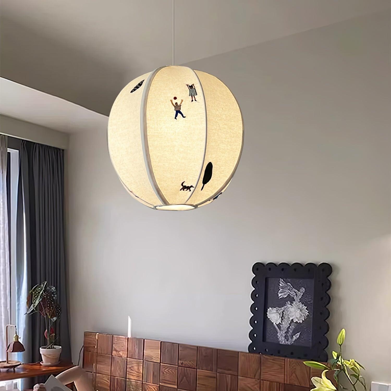 Park Embroidered Textile Pendant Lamp K576
