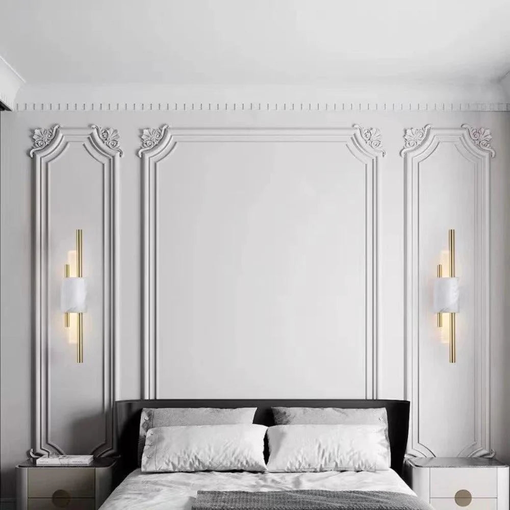 Refined Radiance Marble Accents Wall Light D787