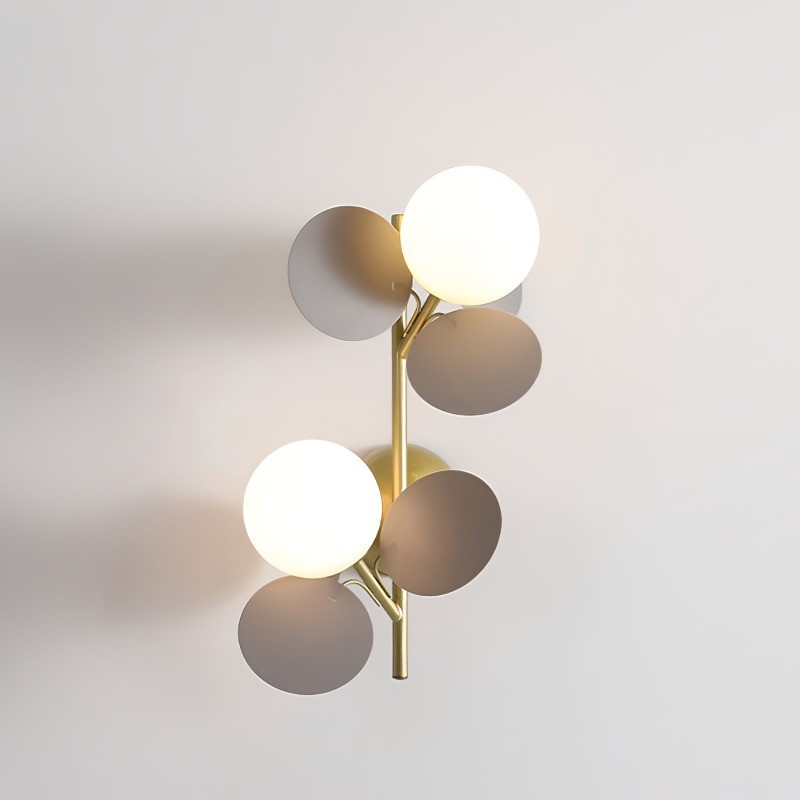 Creative Coloful Leaf Glass Globe Wall Light K174