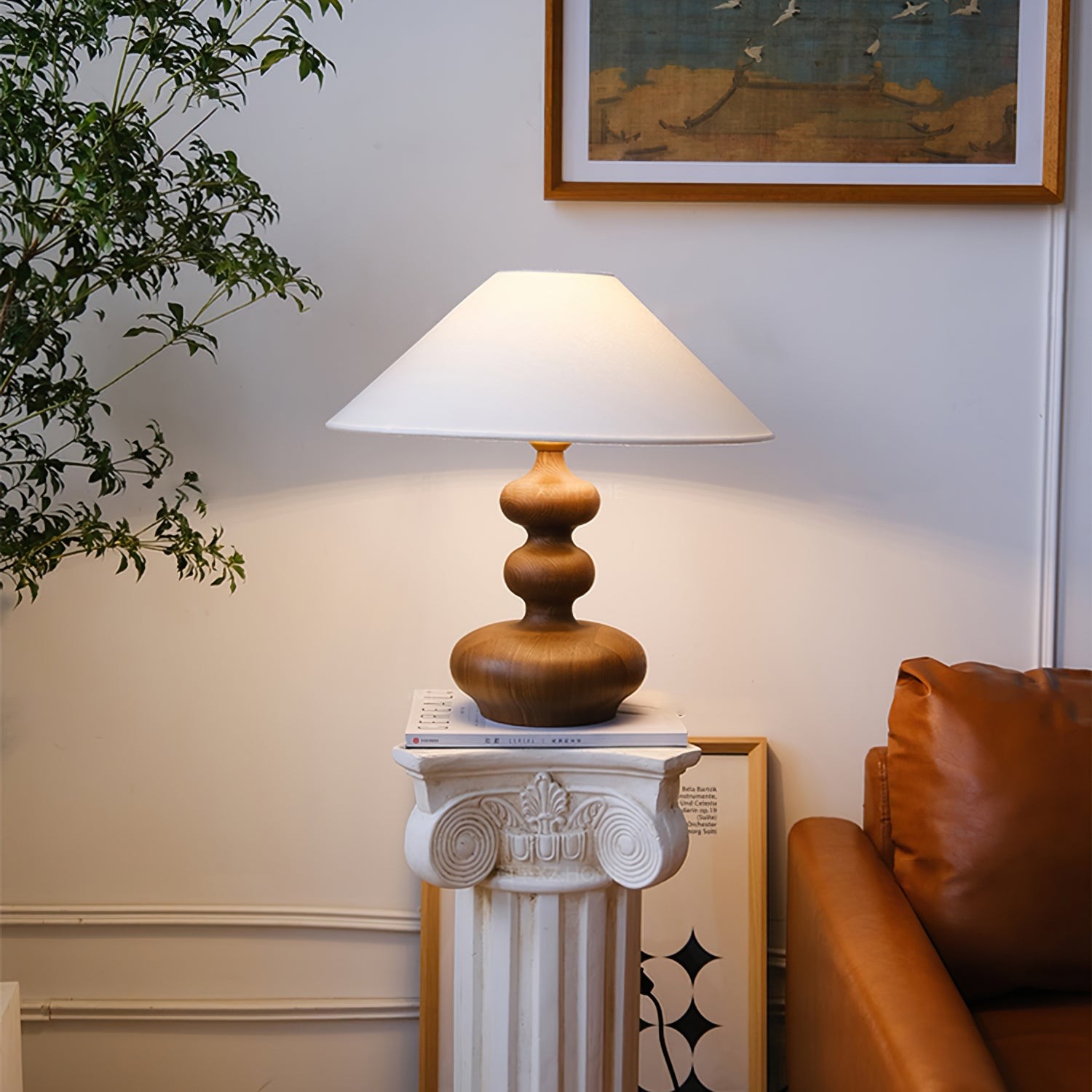 Nordic Retro Solid Wood Table Lamp K340
