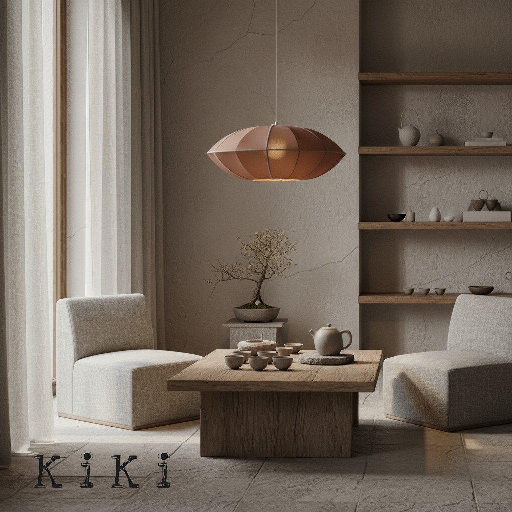 Scandinavian Textile Bubble Pendant Light – Warm Ambient Illumination K127