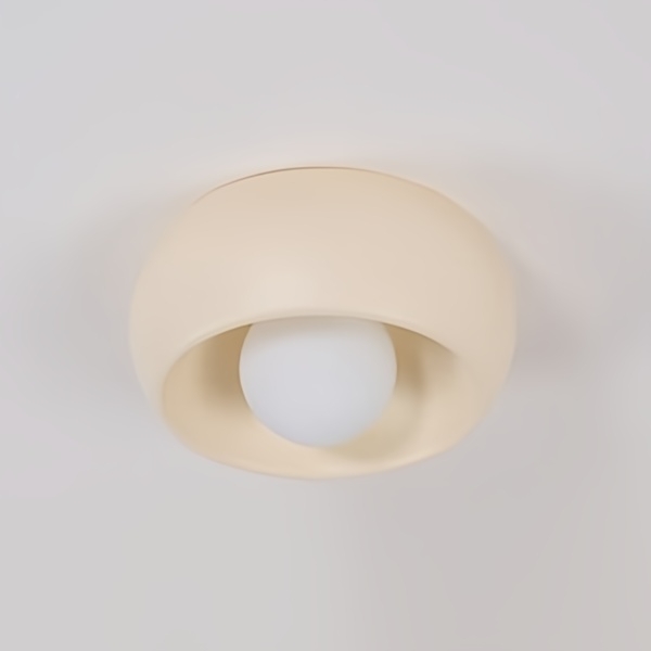 Aurelox Round Flush Mount Ceiling Light Clean Geometric Fixture - Contemporary Indoor Lighting K2312