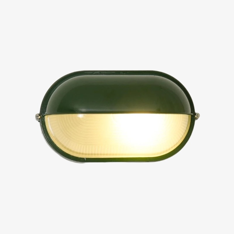 Docka Metal and Glass Outdoor Wall Sconce - Vintage Industrial Wall Light for Porch K2367