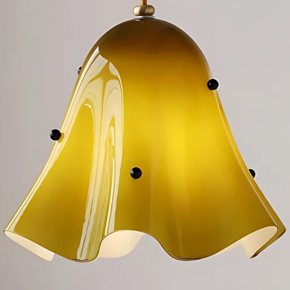 Bellina Vintage Fluted Glass Pendant Light – Mid-century Modern Fazzo  Pendant For Home Decor K897